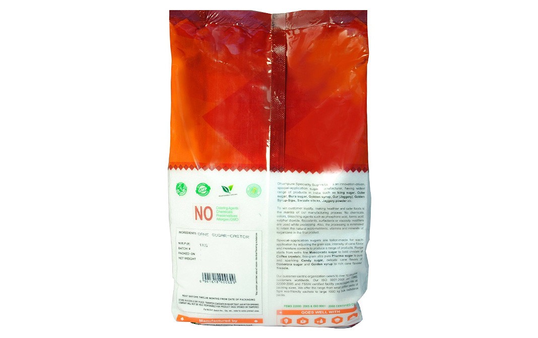 Dhampur Green Castor Sugar    Pack  1 kilogram